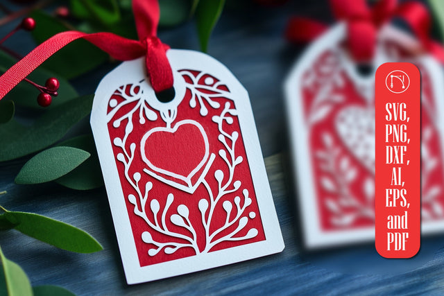 Paper Cut Valentine Gift Tags SVG SVG MD JOYNAL ABDIN 