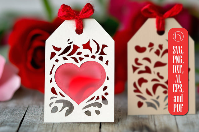 Paper Cut Valentine Gift Tags SVG SVG MD JOYNAL ABDIN 
