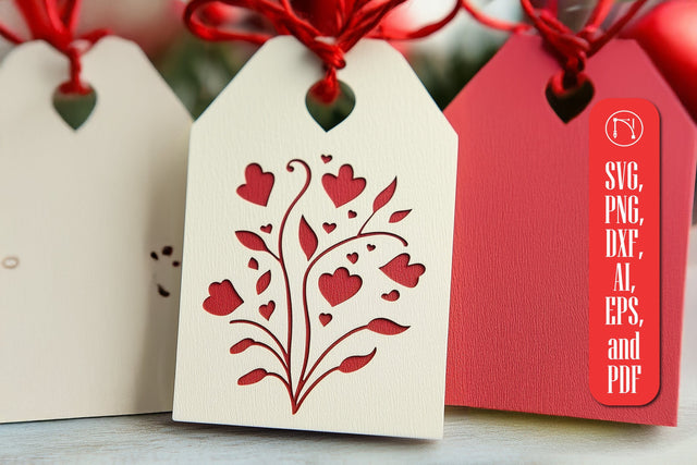Paper Cut Valentine Gift Tags SVG SVG MD JOYNAL ABDIN 
