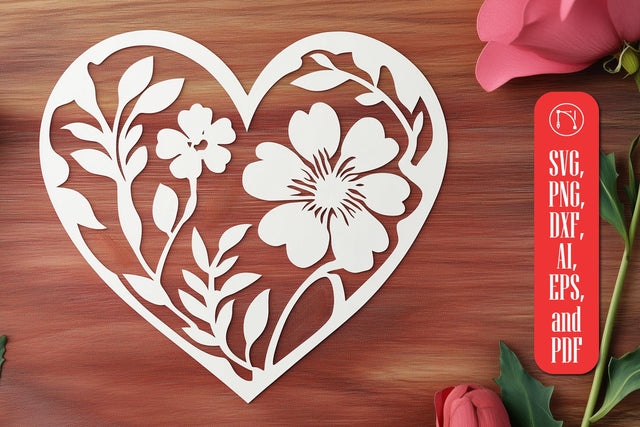 Paper Cut Valentine Heart SVG Cut File SVG MD JOYNAL ABDIN 