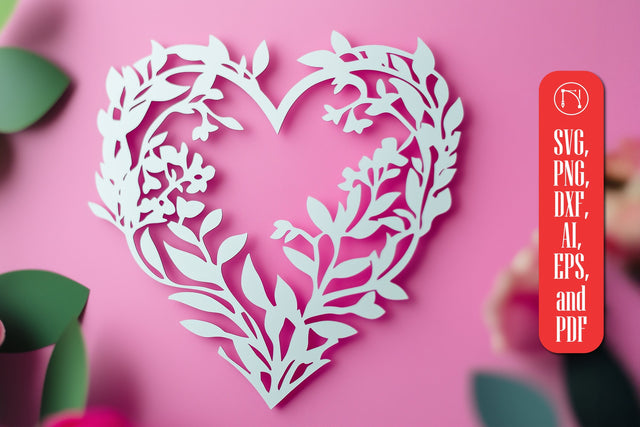 Paper Cut Valentine Hearts SVG Cut File SVG MD JOYNAL ABDIN 