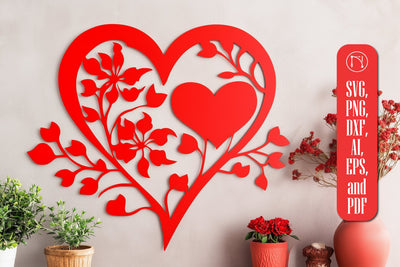 Paper Cut Valentine Hearts SVG Cut File SVG MD JOYNAL ABDIN 