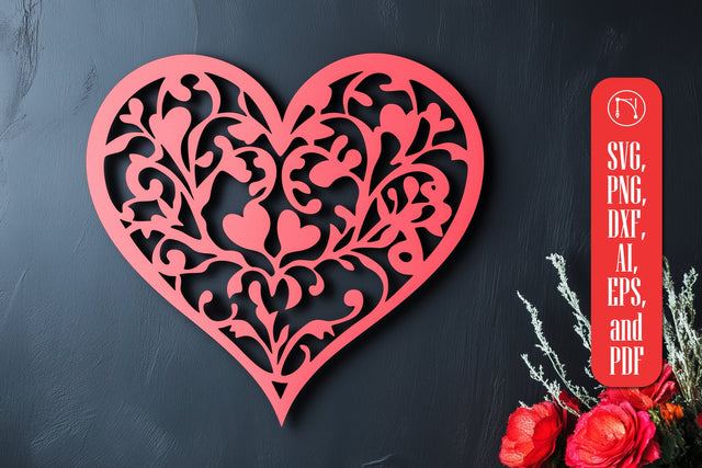 Paper Cut Valentine Hearts SVG Cut File SVG MD JOYNAL ABDIN 