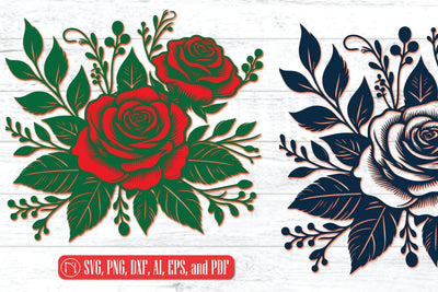 Paper Cut Valentine Rose SVG Bundle SVG MD JOYNAL ABDIN 