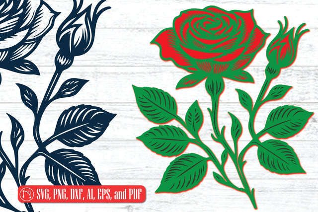Paper Cut Valentine Rose SVG Bundle SVG MD JOYNAL ABDIN 