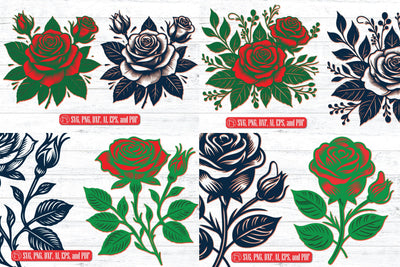 Paper Cut Valentine Rose SVG Bundle SVG MD JOYNAL ABDIN 