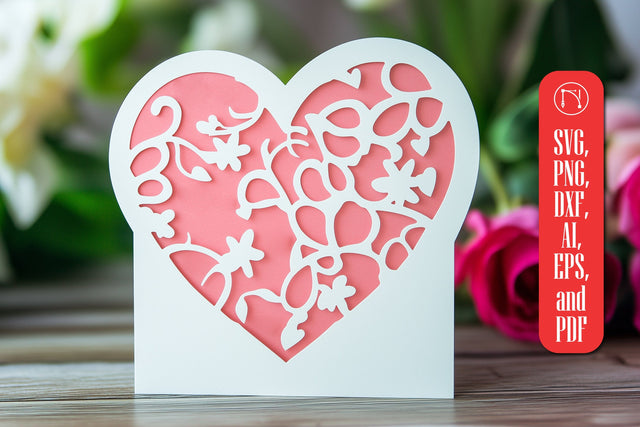 Paper Cut Valentine's Card SVG Cut File SVG MD JOYNAL ABDIN 