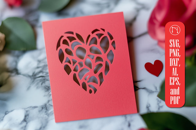 Paper Cut Valentine's Card SVG Cut File SVG MD JOYNAL ABDIN 