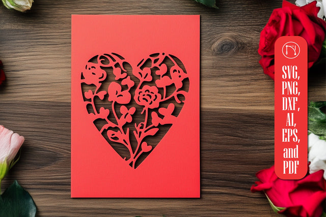 Paper Cut Valentine's Card SVG Cut File SVG MD JOYNAL ABDIN 