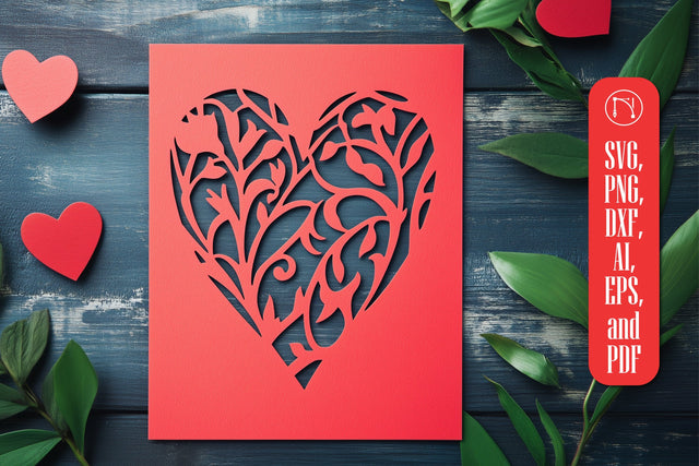 Paper Cut Valentine's Card SVG Cut File SVG MD JOYNAL ABDIN 