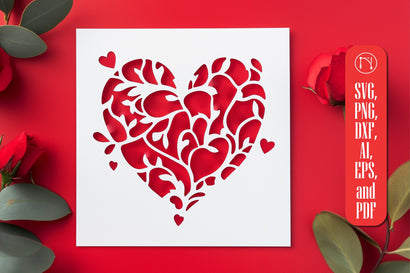 Paper Cut Valentine's Card SVG Cut File SVG MD JOYNAL ABDIN 