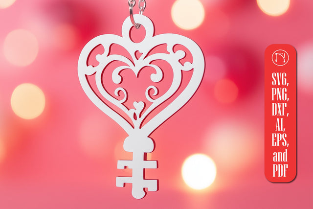 Paper Cut Valentine's Day Keychain SVG SVG MD JOYNAL ABDIN 