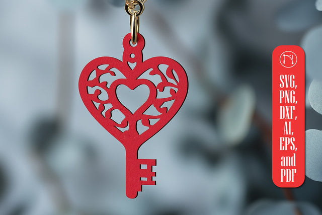 Paper Cut Valentine's Day Keychain SVG SVG MD JOYNAL ABDIN 