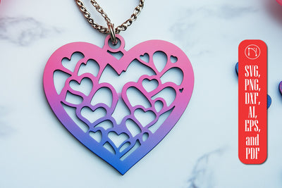 Paper Cut Valentine's Day Keychain SVG SVG MD JOYNAL ABDIN 