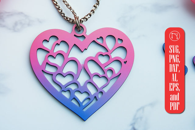 Paper Cut Valentine's Day Keychain SVG SVG MD JOYNAL ABDIN 