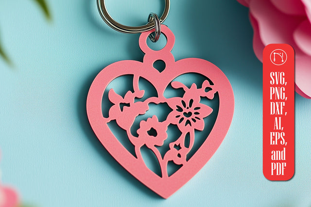 Paper Cut Valentine's Day Keychain SVG SVG MD JOYNAL ABDIN 