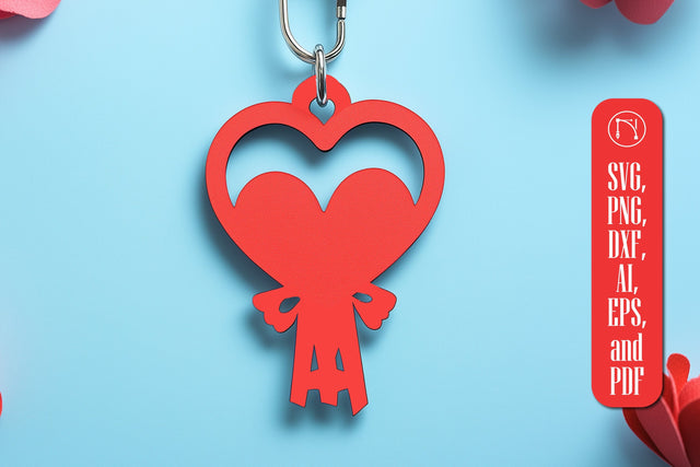 Paper Cut Valentine's Day Keychain SVG SVG MD JOYNAL ABDIN 