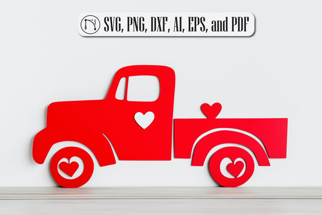 Paper Cut Valentines Truck SVG Cut File SVG MD JOYNAL ABDIN 