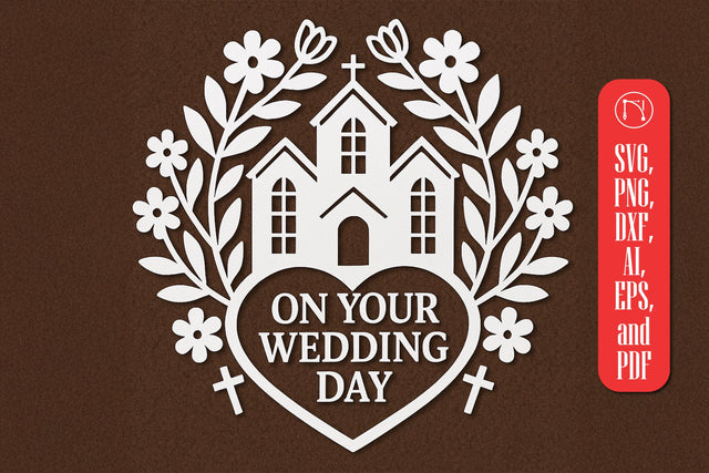 Paper Cut Wedding Card SVG Cut File SVG MD JOYNAL ABDIN 