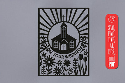 Paper Cut Wedding Card SVG Cut File SVG MD JOYNAL ABDIN 
