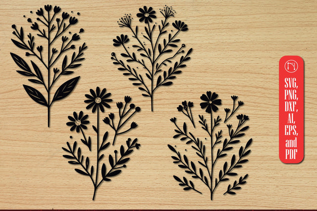 Paper Cut Wildflower SVG Bundle SVG MD JOYNAL ABDIN 