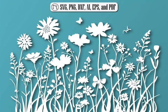 Paper Cut Wildflower SVG Bundle SVG MD JOYNAL ABDIN 