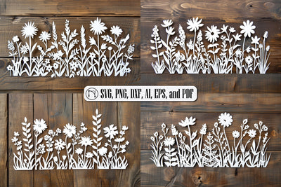Paper Cut Wildflower SVG Bundle SVG MD JOYNAL ABDIN 