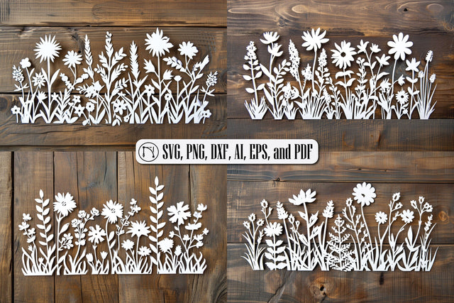 Paper Cut Wildflower SVG Bundle SVG MD JOYNAL ABDIN 