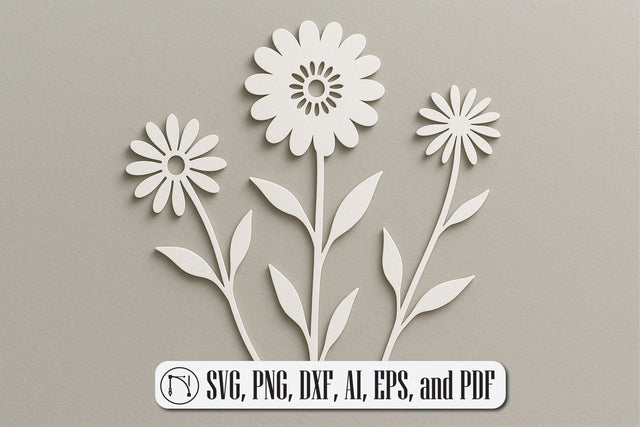 Paper Cut Wildflower SVG Cut File SVG MD JOYNAL ABDIN 