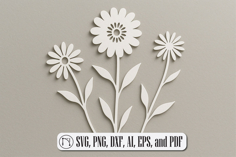Paper Cut Wildflower SVG Cut File SVG MD JOYNAL ABDIN 