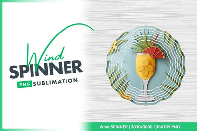 Paper Cutout Cocktail with Ice Straw Umbrella and Tropical Foliage on Blue Sublimation Regulrcrative 
