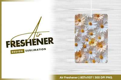 Paper Daisies Floral Arrangement White Yellow and Peach Tones Sublimation Regulrcrative 