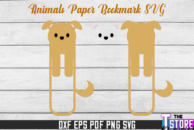 Paper Dog Bookmarks SVG | Bookmark SVG Design | Book Lover SVG The T Store Design 
