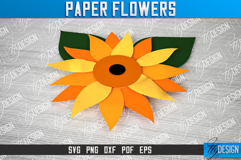 Paper Flower SVG Design | Flower SVG Design | Mother’s Day Gift SVG Fly Design 