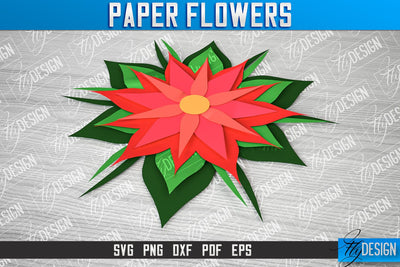 Paper Flower SVG Design | Flower SVG Design | Mother’s Day Gift SVG Fly Design 