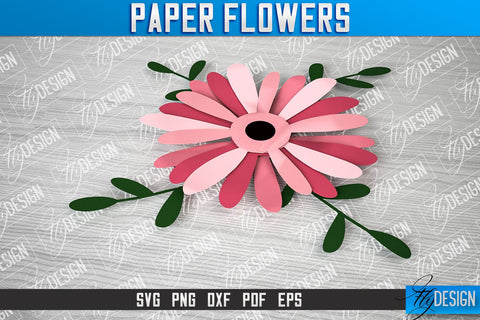 Paper Flower SVG Design | Flower SVG Design | Mother’s Day Gift SVG Fly Design 