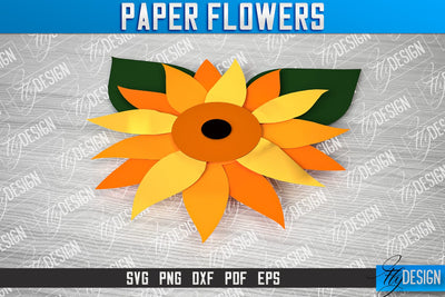 Paper Flower SVG Design | Flower SVG Design | Mother’s Day Gift SVG Fly Design 
