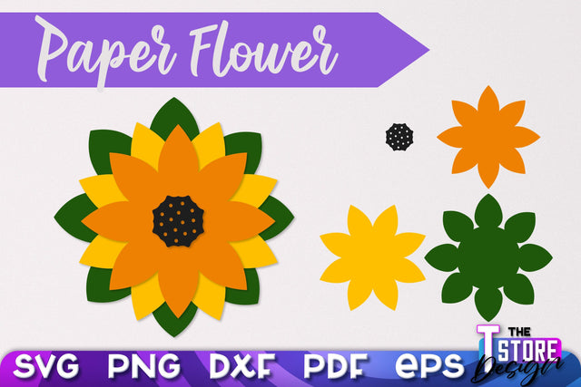 Paper Flower SVG Design | Flower SVG Design | Mother’s Day Gift SVG The T Store Design 