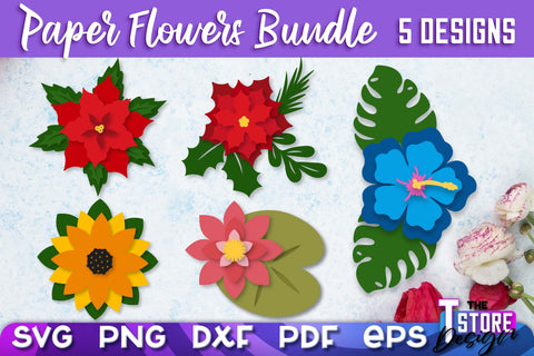 Paper Flower SVG Design | Flower SVG Design | Mother’s Day Gift SVG The T Store Design 