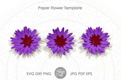 Paper flower SVG | easy paper flowers SVG Artisan Craft SVG 