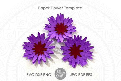 Paper flower SVG | easy paper flowers SVG Artisan Craft SVG 