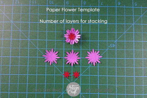 Paper flower SVG | easy paper flowers SVG Artisan Craft SVG 