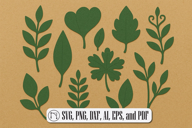 Paper Leaves Bundle SVG Template SVG MD JOYNAL ABDIN 
