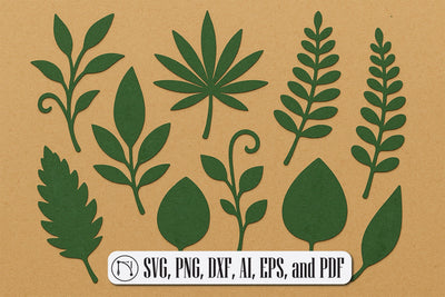 Paper Leaves Bundle SVG Template SVG MD JOYNAL ABDIN 