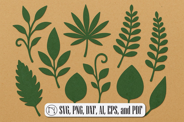 Paper Leaves Bundle SVG Template SVG MD JOYNAL ABDIN 