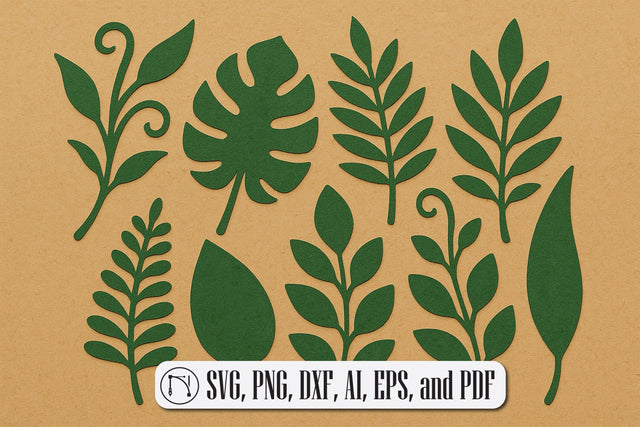Paper Leaves Bundle SVG Template SVG MD JOYNAL ABDIN 