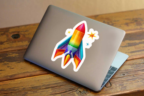 Paper rocket Sticker Design Sublimation Regulrcrative 