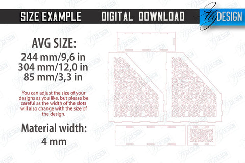Paper Tray Laser Cut Bundle | Office Design | Desktop Office Organizer | Work File Holder | CNC Files SVG Fly Design 