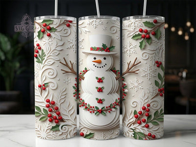 Papercraft Snowman 20oz Tumbler, Papercraft Snowman, Snowman Tumbler, Papercraft Tumbler, Snowman Wrap PNG, Paper Craft Snowman, 20oz Tumbler Wrap, Christmas Snowman Sublimation SvggirlplusArt 