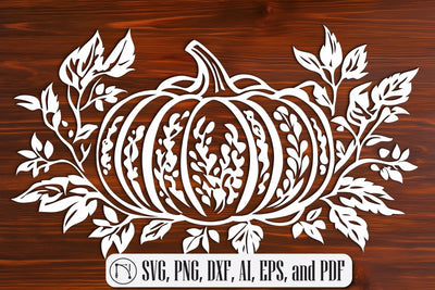 Papercut Decorative Pumpkin SVG cut file SVG MD JOYNAL ABDIN 